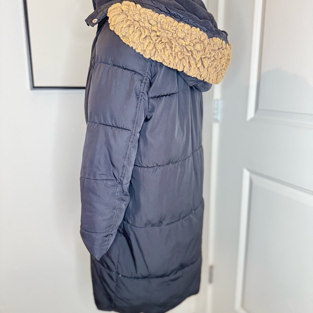 Old Navy Charcoal Ski Jacket with Camel Hood